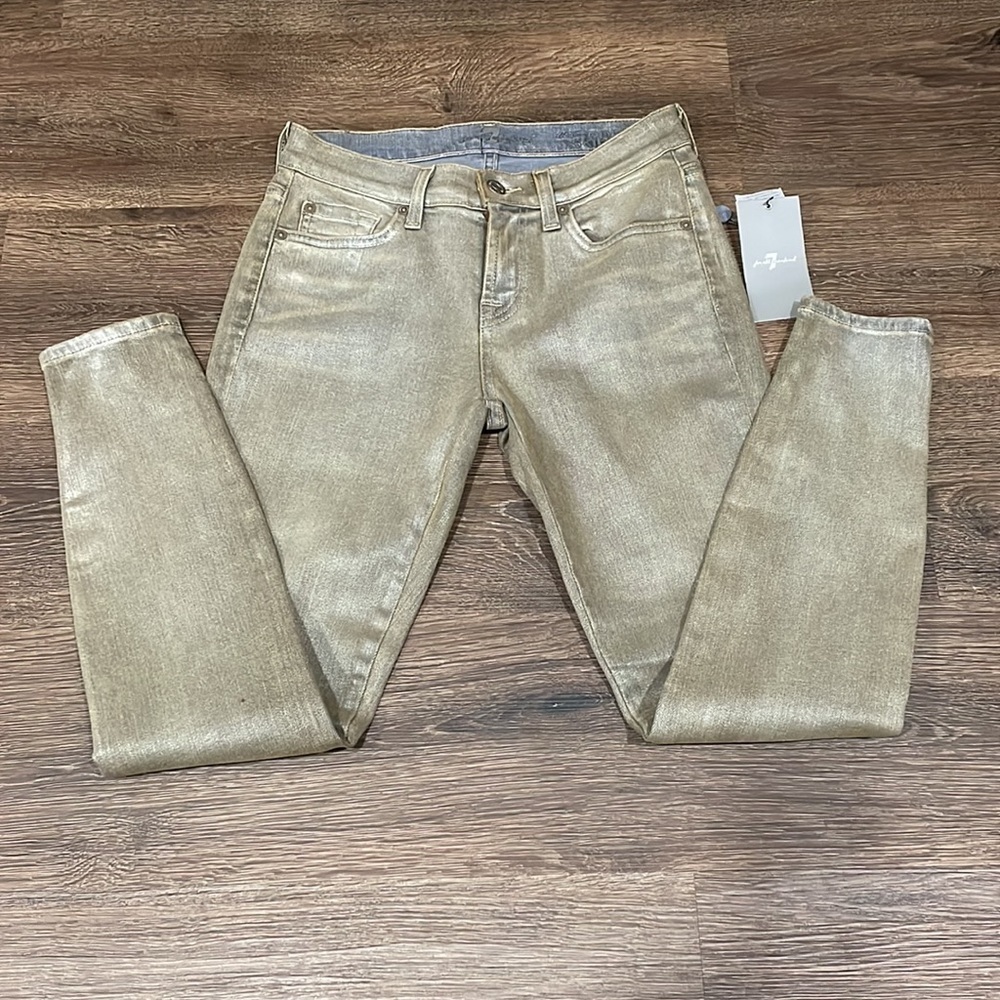 7 FOR ALL MANKIND Coated Skinny Jeans - Picture 3 of 8